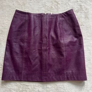 Free People Modern Femme Vegan Leather Purple Mini Skirt Size 8